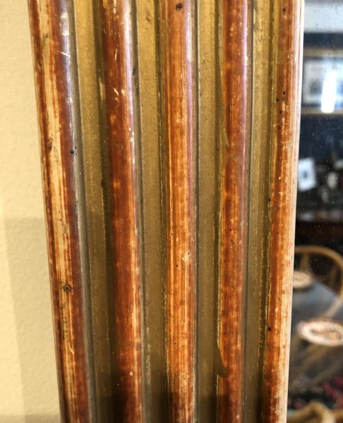 GILDED AND REEDED MIRROR 19TH CENTURY - ADDITIONAL PHOTO 2