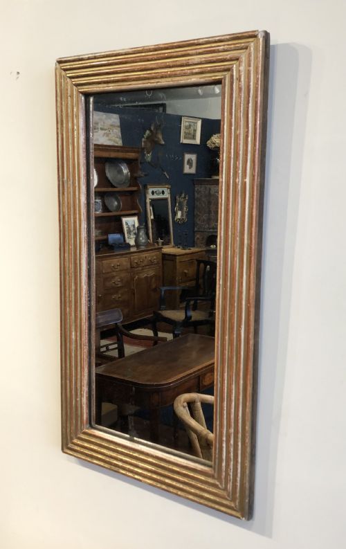 GILDED AND REEDED MIRROR 19TH CENTURY - ADDITIONAL PHOTO 3