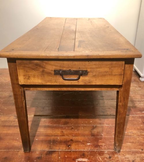 FRENCH CHERRYWOOD FARMHOUSE TABLE C 1850 - ADDITIONAL PHOTO 5