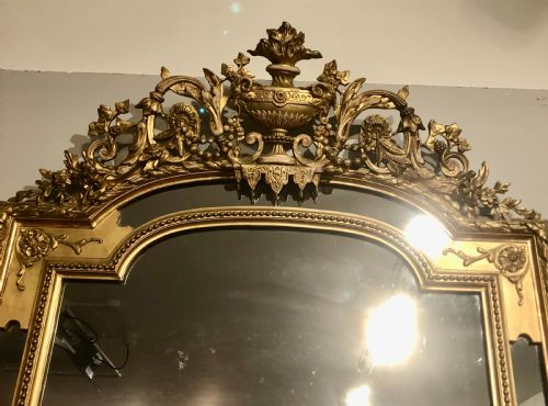 LARGE GILDED MIRROR CIRCA 1880 - ADDITIONAL PHOTO 8