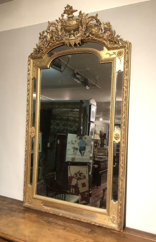 LARGE GILDED MIRROR CIRCA 1880 - ADDITIONAL PHOTO 9
