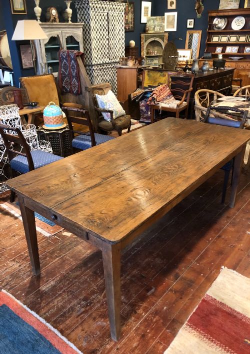 FRENCH ELM FARMHOUSE TABLE 19THC - ADDITIONAL PHOTO 1