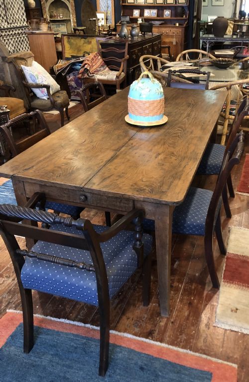 french elm farmhouse table 19thc - CATEGORY: ANTIQUE TABLES - DATED 19TH CENTURY