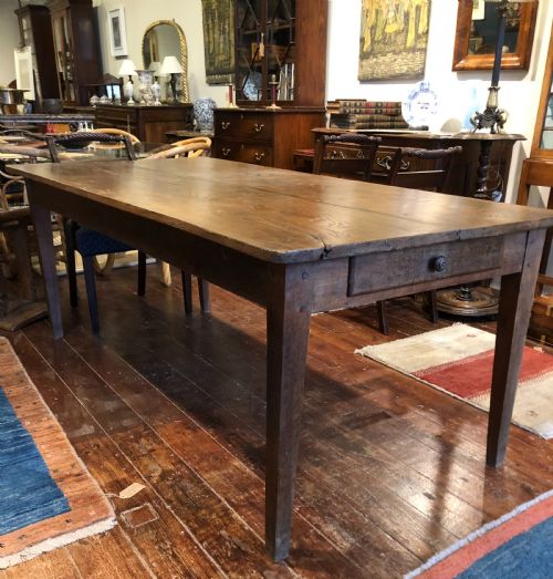FRENCH ELM FARMHOUSE TABLE 19THC - ADDITIONAL PHOTO 5