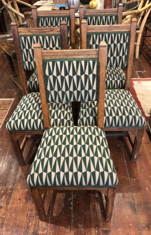 HOWARD SONS SET FIVE CHAIRS - ADDITIONAL PHOTO 4