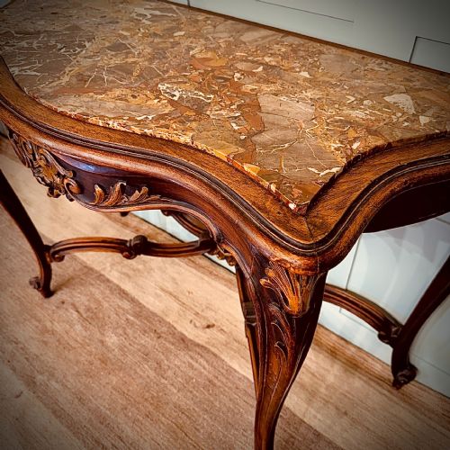19TH CENTURY FRENCH MARBLETOPPED CONSOLE TABLE - ADDITIONAL PHOTO 2