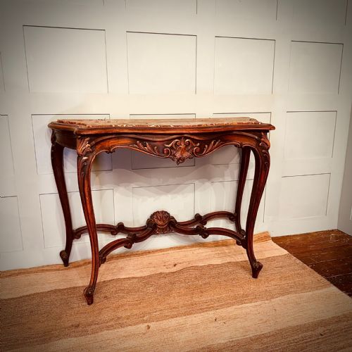 19th century french marbletopped console table - CATEGORY: ANTIQUE TABLES - DATED 19TH CENTURY