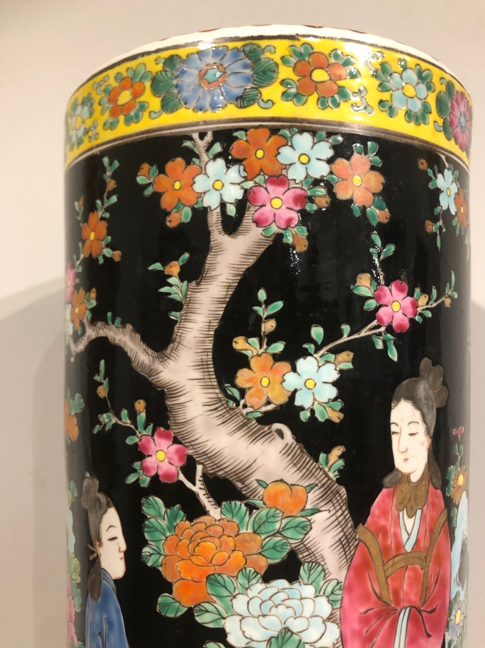 Japanese Large Cylindrical Vase. 19thc. View III