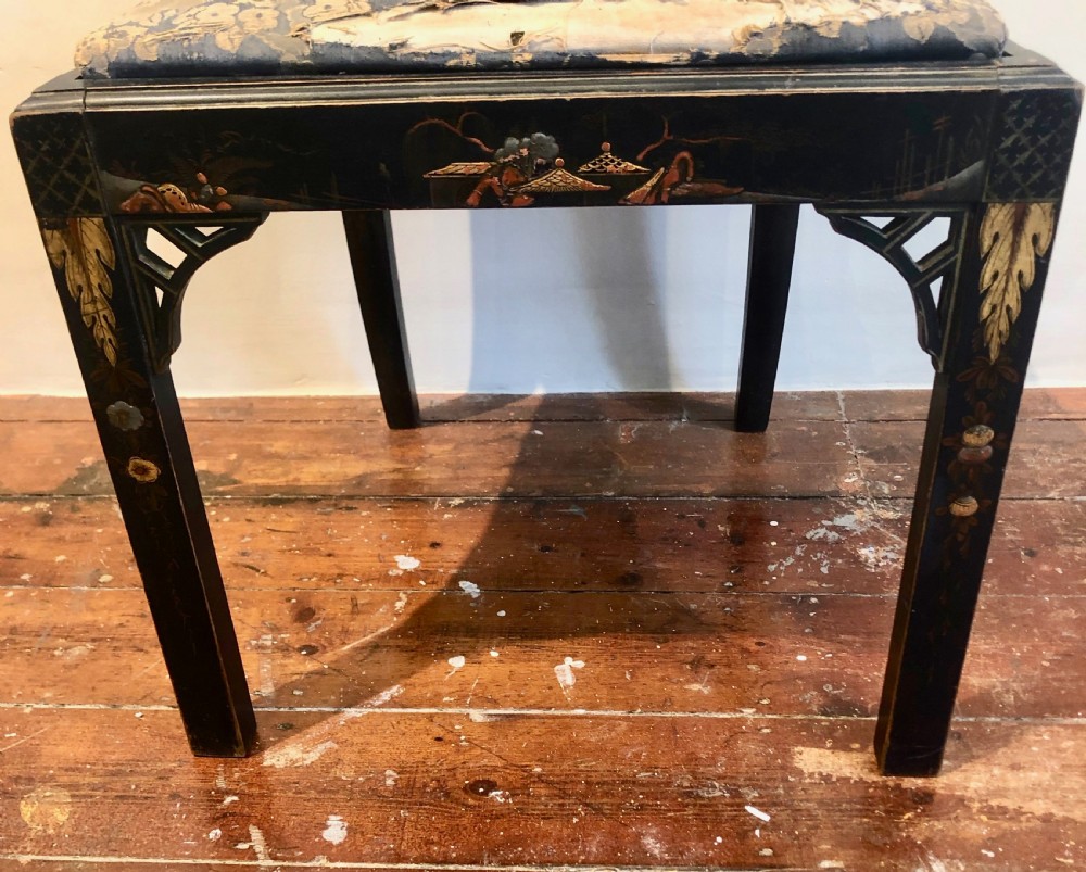 Pair of High Regency  Laquer Chairs in the Chinese style. View X
