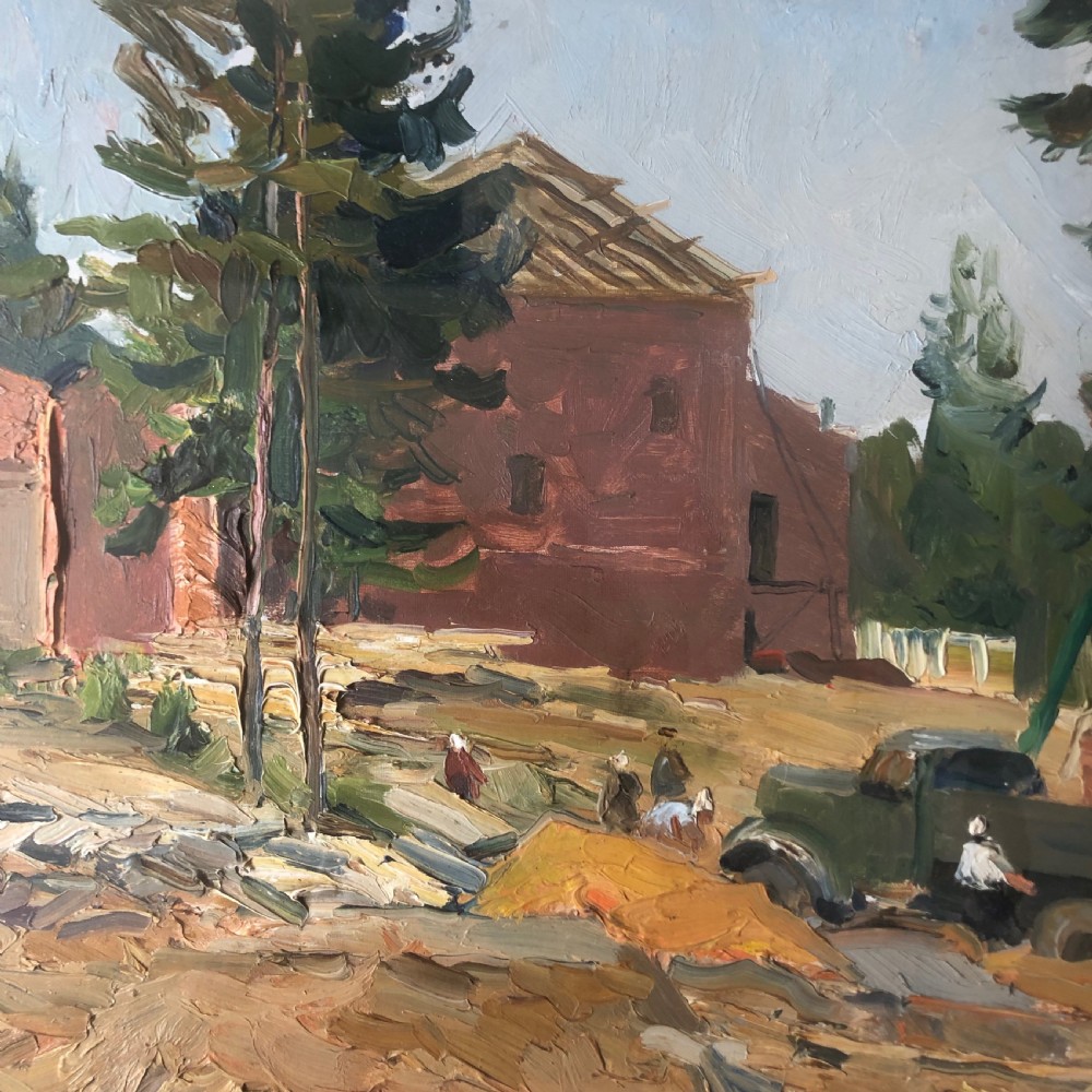Dacha. Andrei  Ovcharov Oil on board. View III