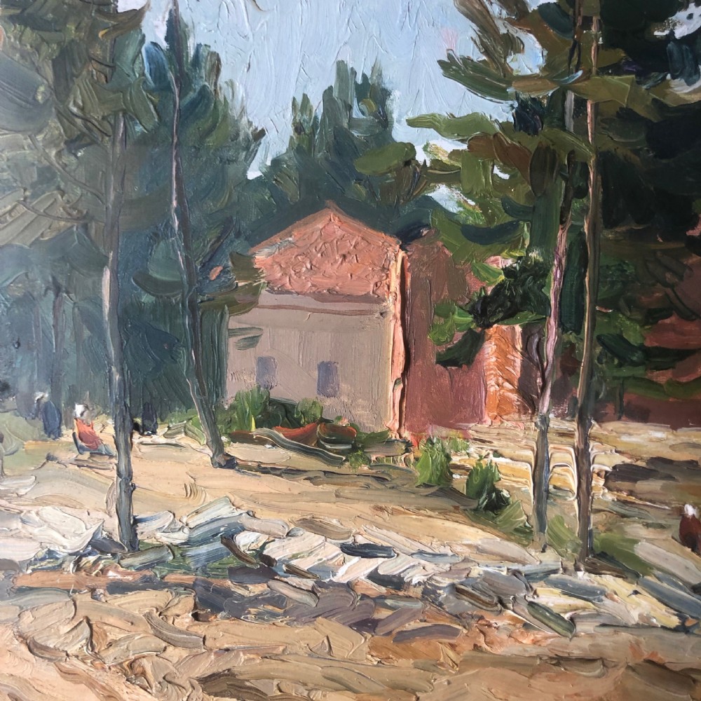 Dacha. Andrei  Ovcharov Oil on board. View IV