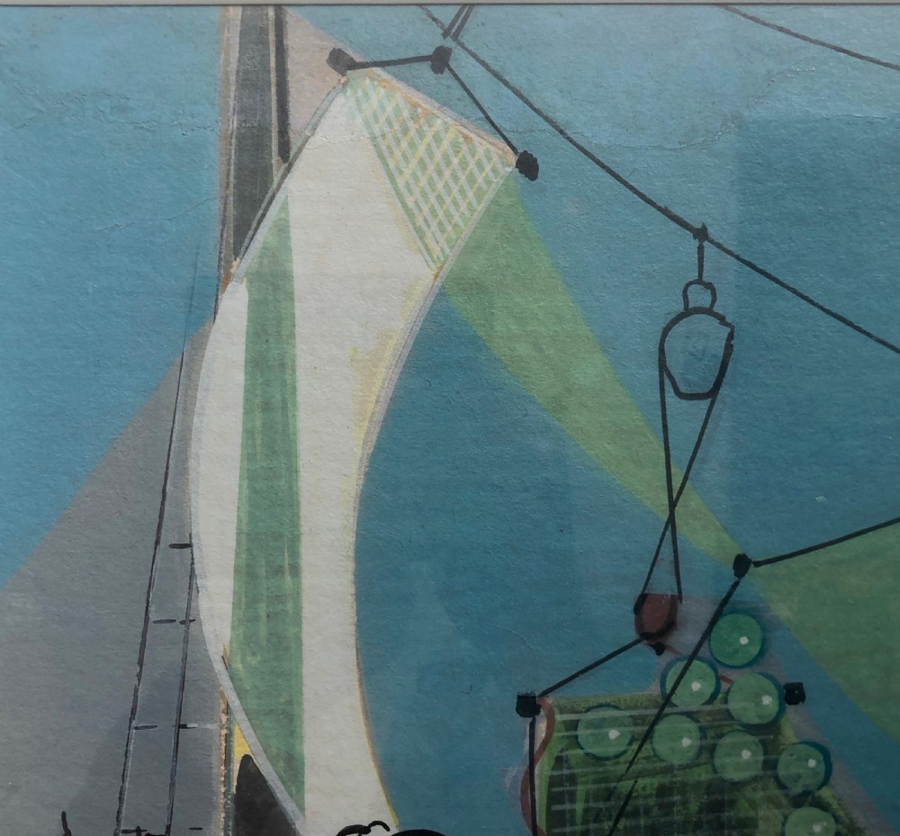 Painting, Gouche.  Attributed to John Craxton. signed. View V