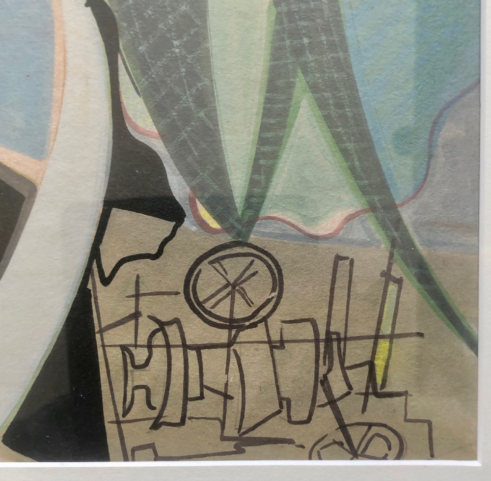 Painting, Gouche.  Attributed to John Craxton. signed. View VI