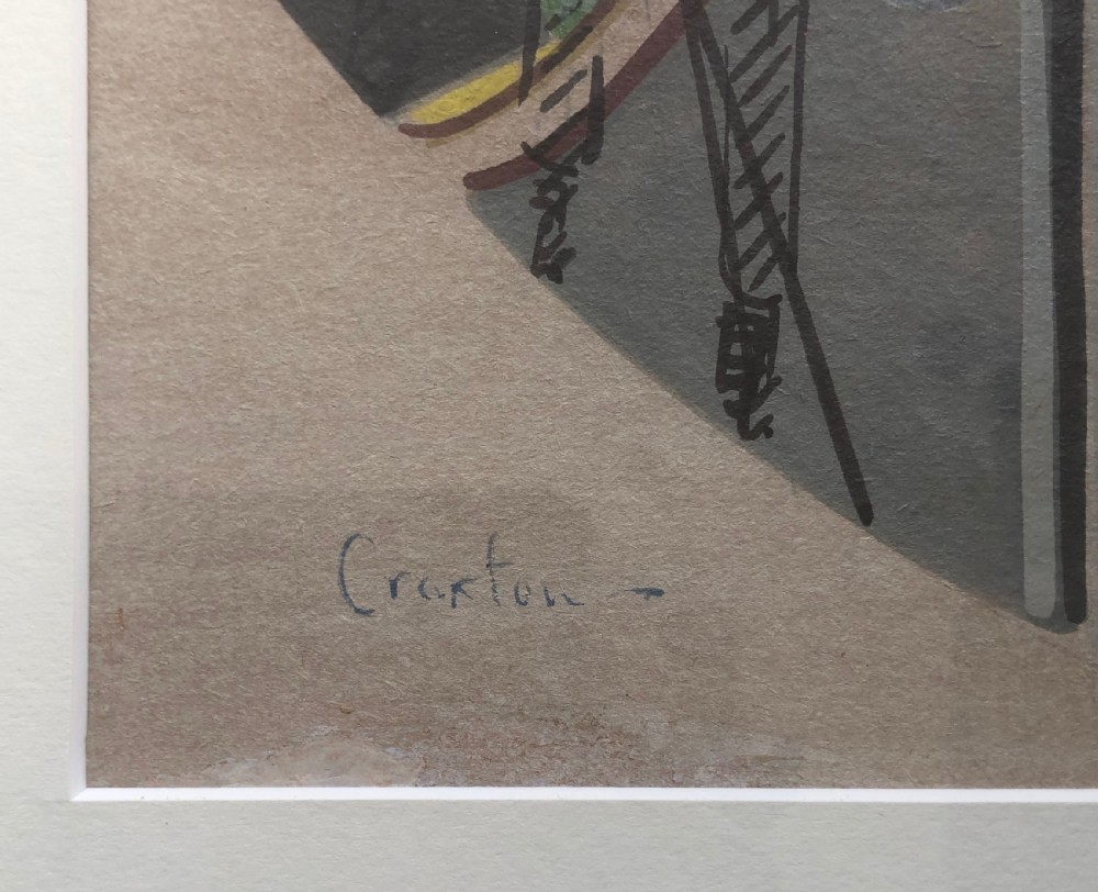 Painting, Gouche.  Attributed to John Craxton. signed. View IX