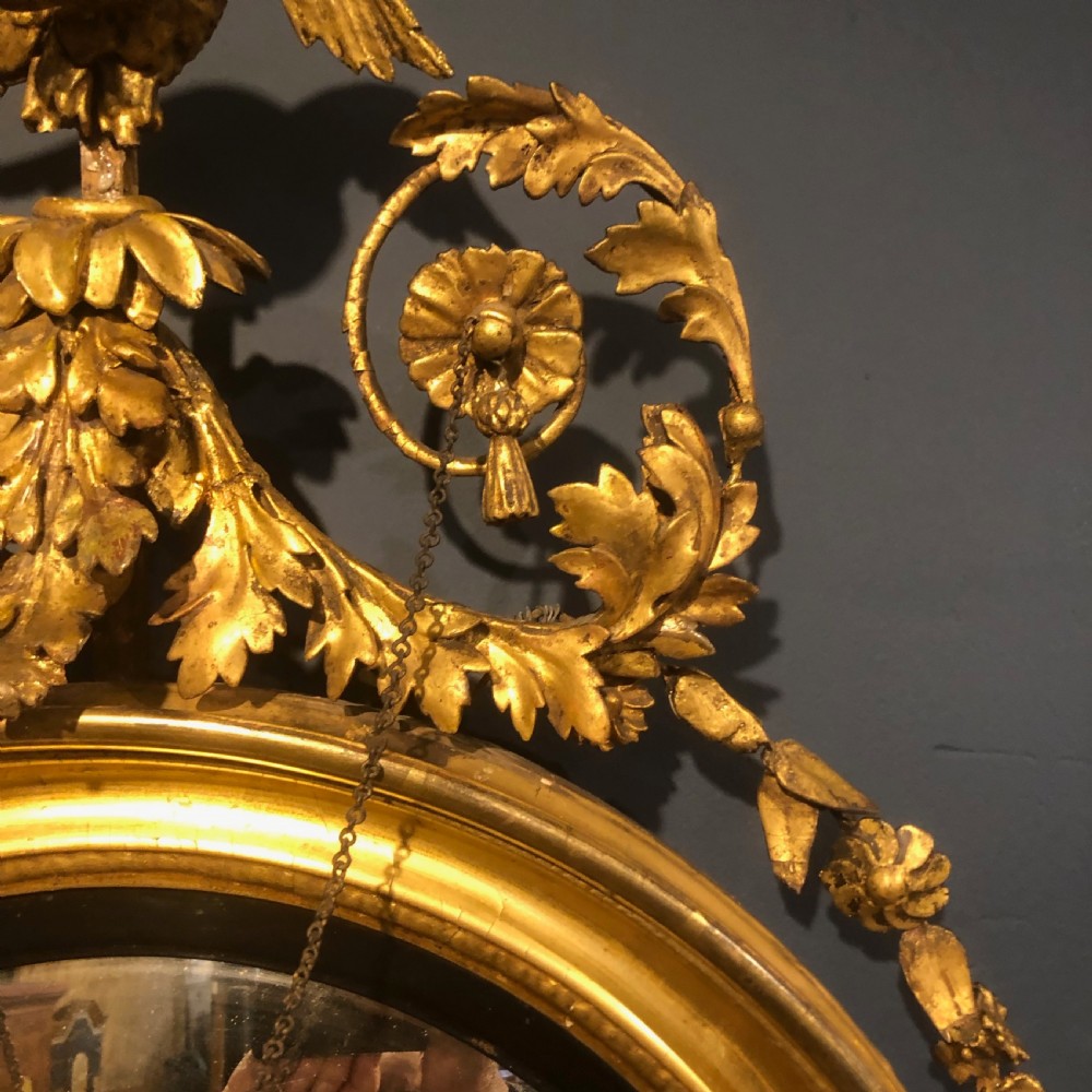 Regency Gilded Convex Mirror. c 1800. View III
