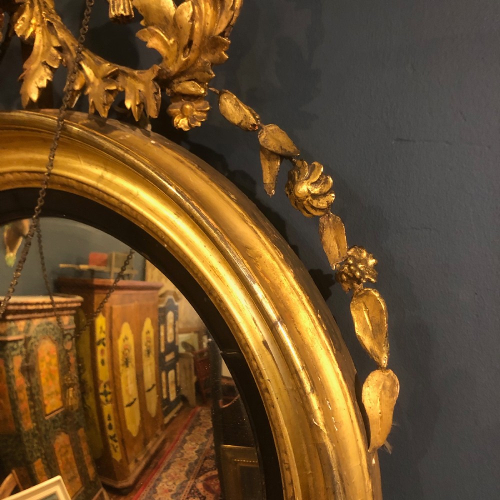 Regency Gilded Convex Mirror. c 1800. View V