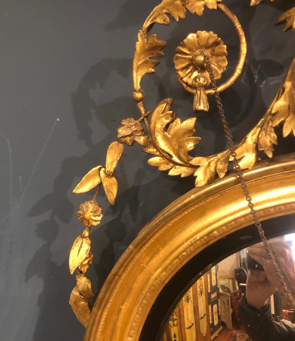 Regency Gilded Convex Mirror. c 1800. View VI