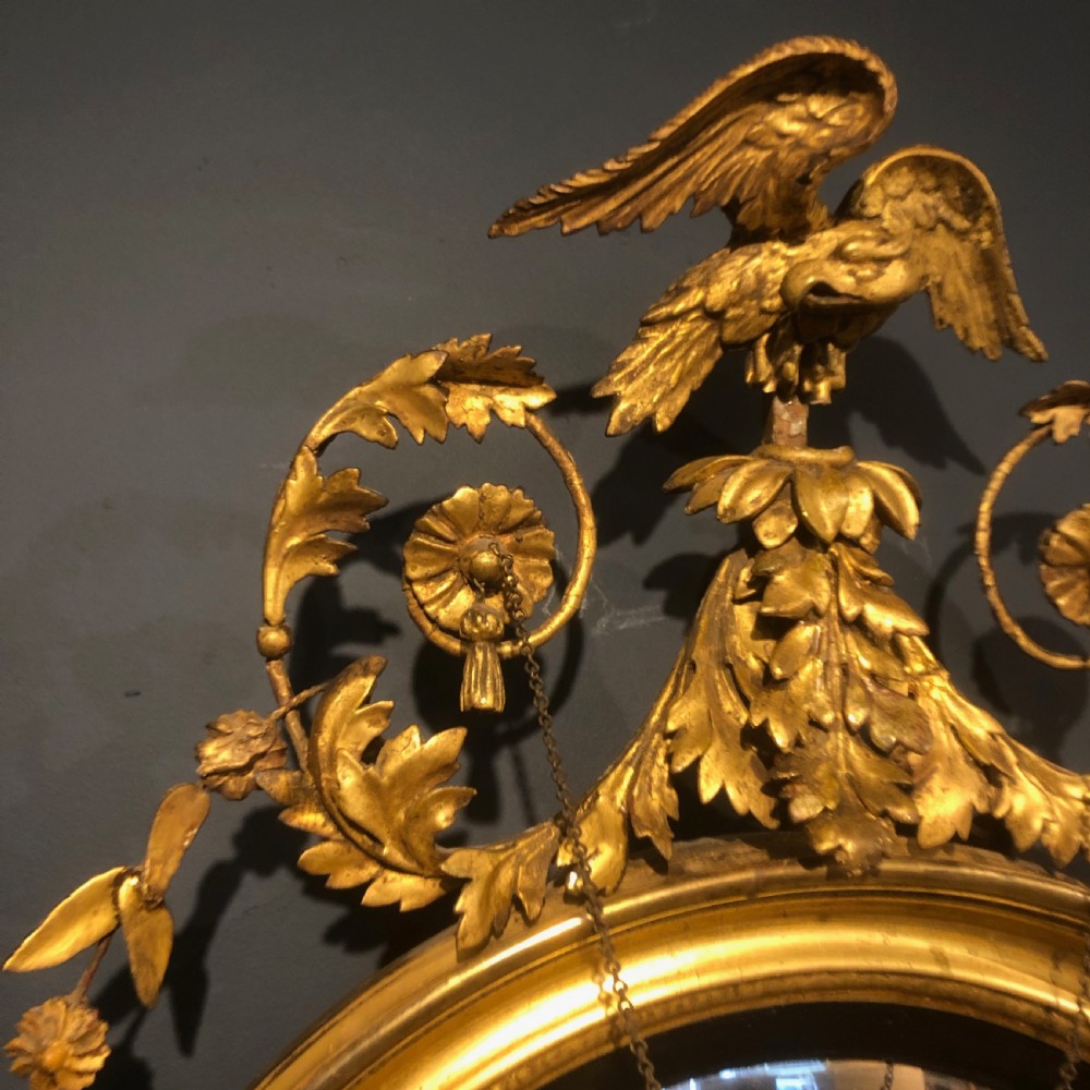 Regency Gilded Convex Mirror. c 1800. View VII