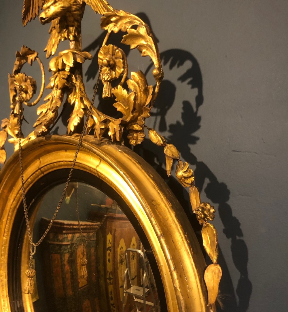 Regency Gilded Convex Mirror. c 1800. View VIII