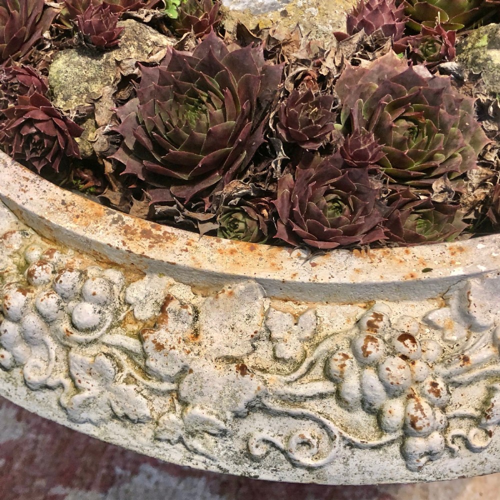 PAIR OF VICTORIAN CAST IRON URNS. View VI