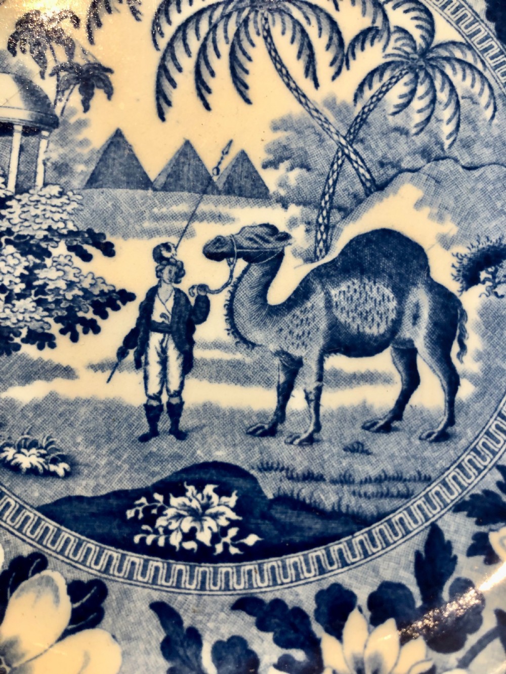 Blue & White Egypt Camel patten  19th century. View II