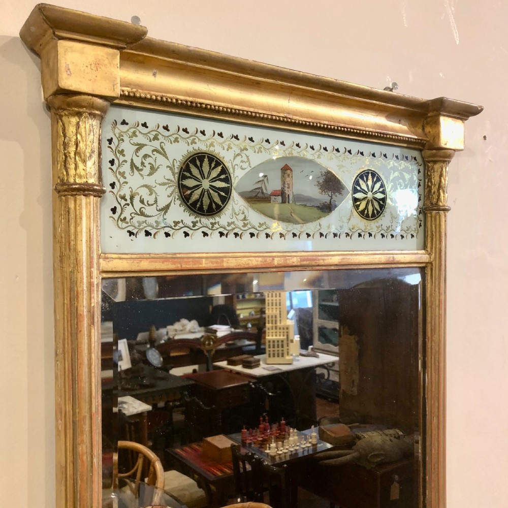 Regency Verre Eglomise Mirror. c 1810 View III