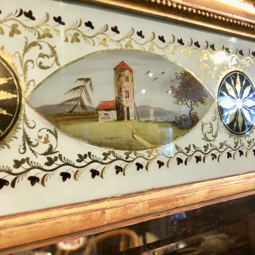 Regency Verre Eglomise Mirror. c 1810 View IV