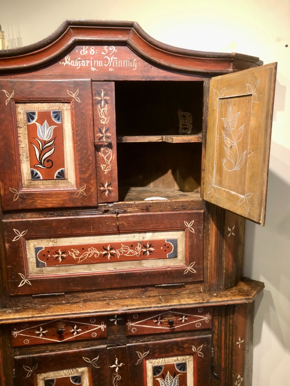 Austro Hungarian Empire Corner Cupboard. 1839. View III
