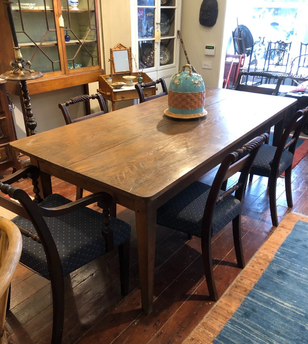 French Elm Farmhouse Table. 19thc. View V