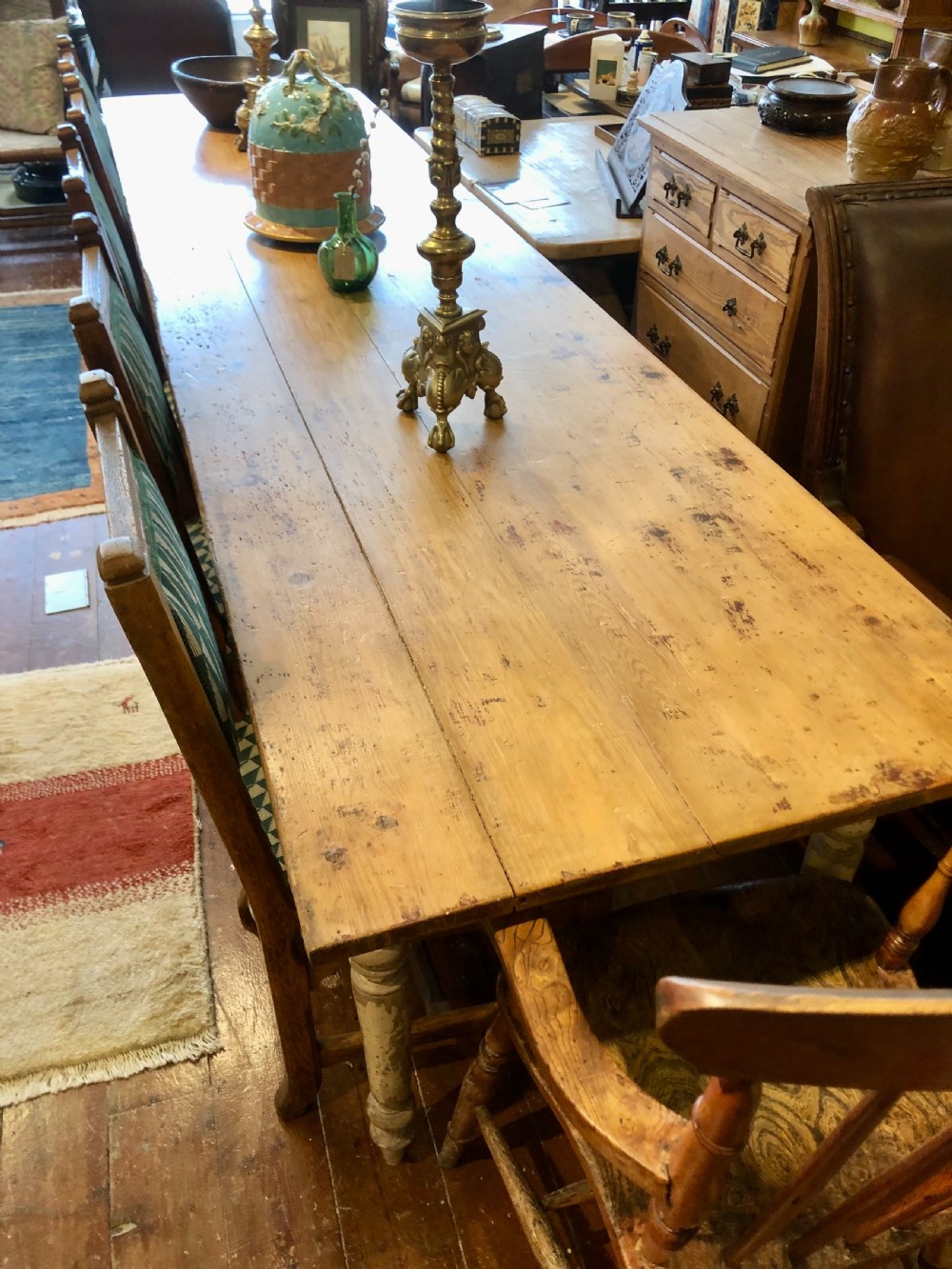 French Pine Farmhouse Table. View V