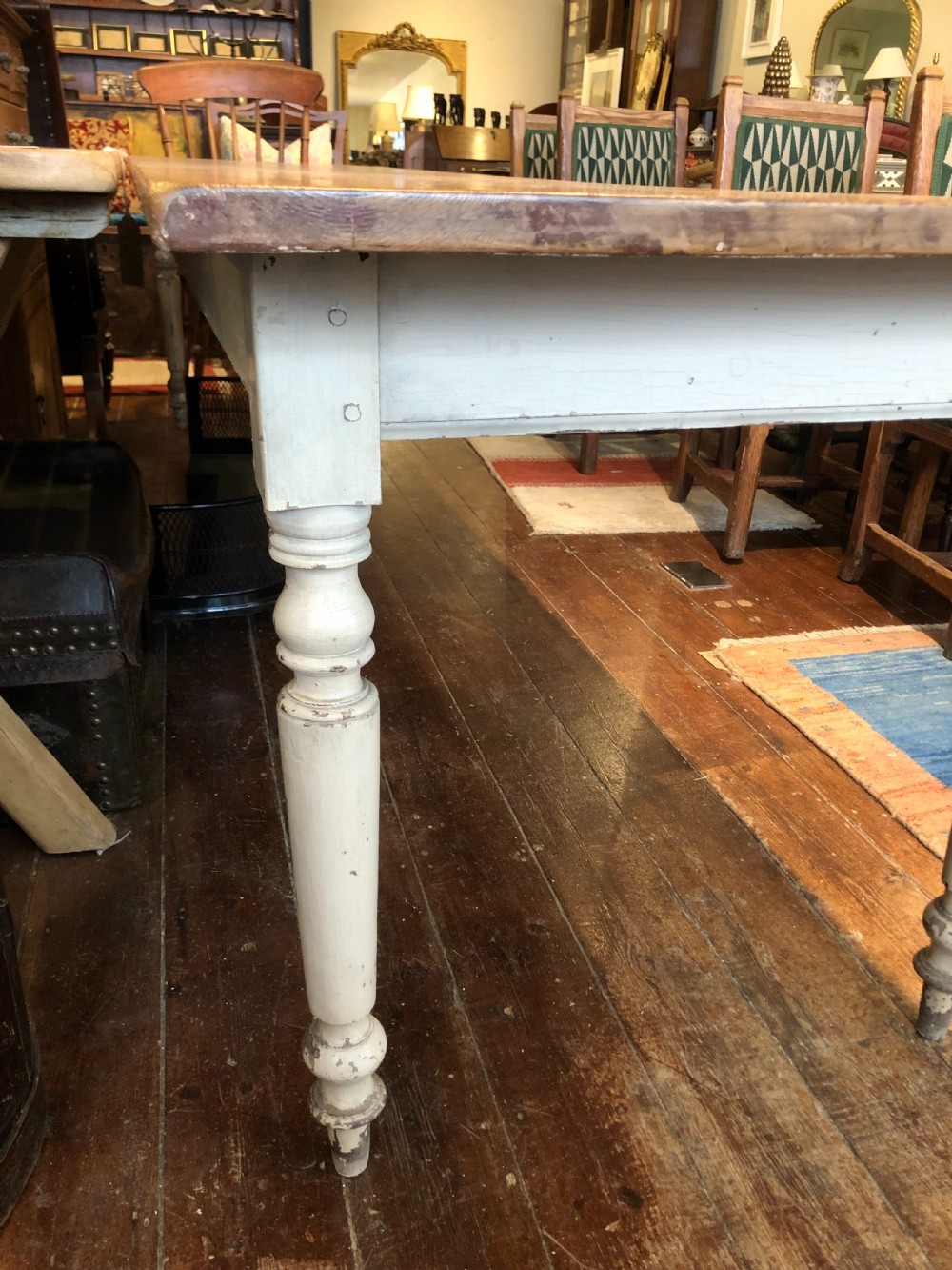 French Pine Farmhouse Table. View X
