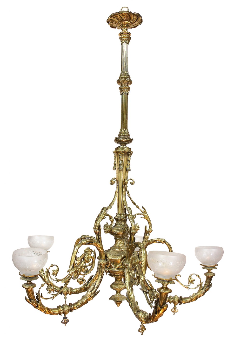 Huge Gasolier believed to be by Thomas Messenger.