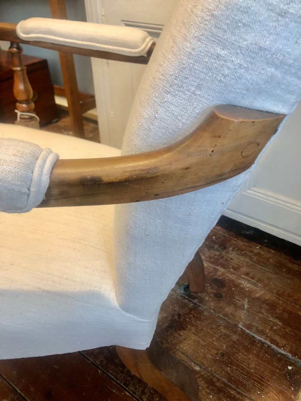 High back Open Arm chair. Probably by Gillows. View VII