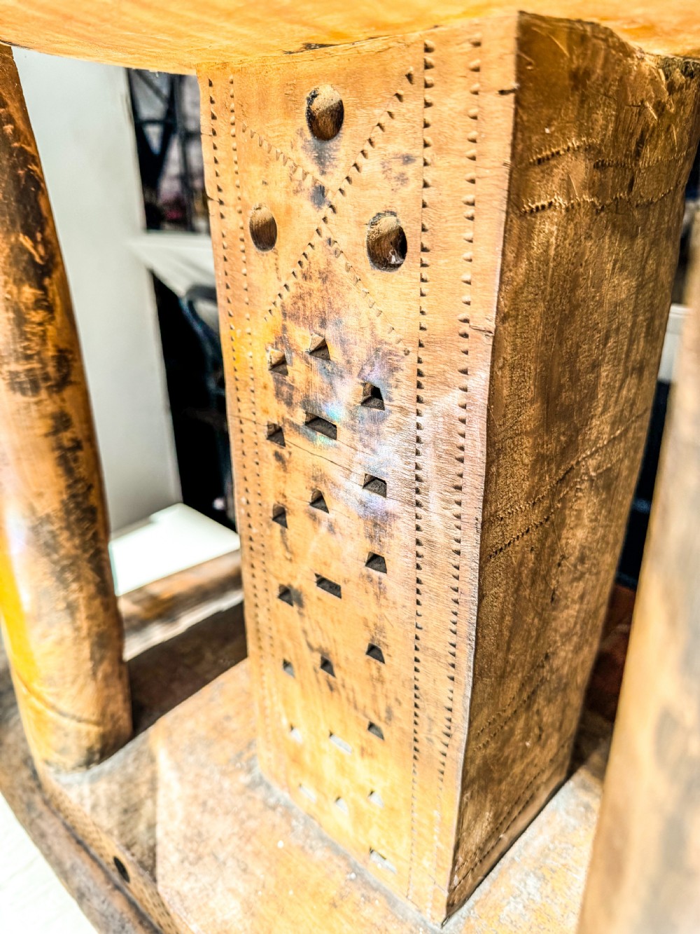 Hand Carved Ashanti Stool c1700 View II