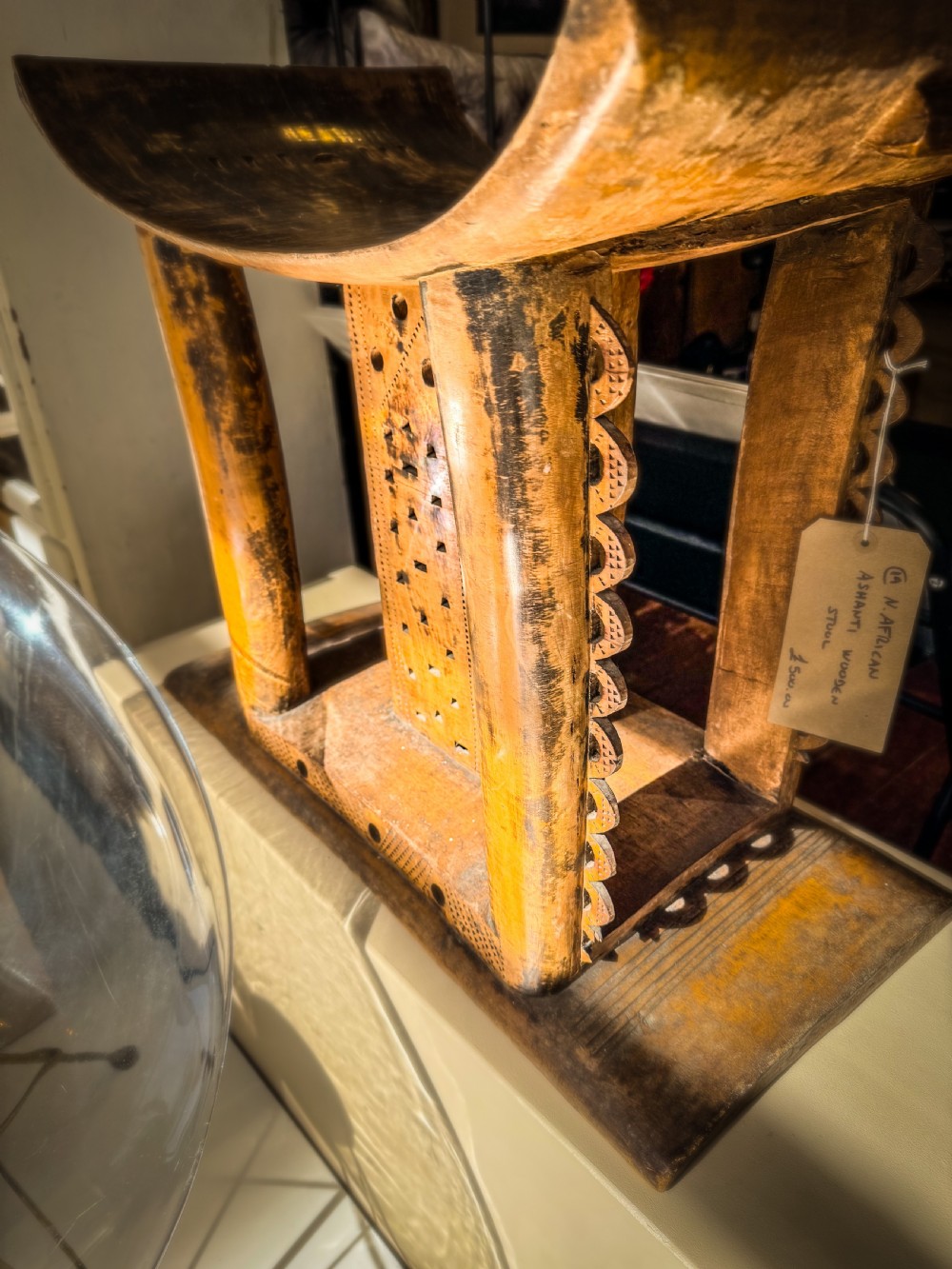 Hand Carved Ashanti Stool c1700 View IV