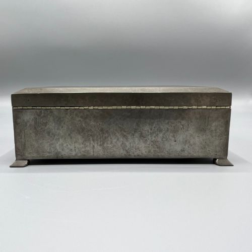 LIBERTY CO ENGLISH PEWTER CIGARETTE BOX TUDRIC 01366 ARTS CRAFTS C 1905 - ADDITIONAL PHOTO 5