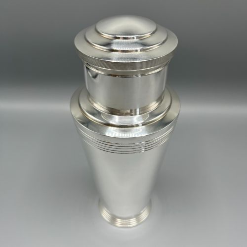 LARGE ART DECO SILVER PLATED COCKTAIL SHAKER BY MAPPIN WEBB - ADDITIONAL PHOTO 1