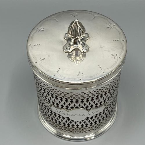 EDWARDIAN QUALITY SILVER PLATED MARMALADE PRESERVE POT WITH CRANBERRY GLASS LINER - ADDITIONAL PHOTO 5