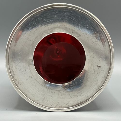 EDWARDIAN QUALITY SILVER PLATED MARMALADE PRESERVE POT WITH CRANBERRY GLASS LINER - ADDITIONAL PHOTO 15