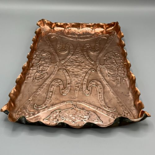 ART NOUVEAU COPPER REPOUSSE GALLERY TRAY - ADDITIONAL PHOTO 10