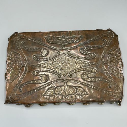 ART NOUVEAU COPPER REPOUSSE GALLERY TRAY - ADDITIONAL PHOTO 12