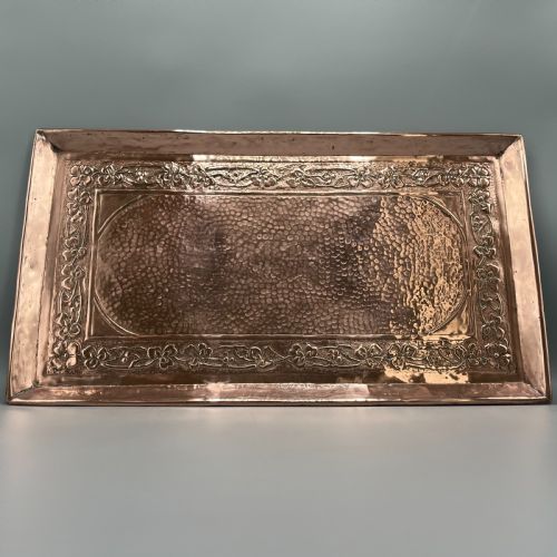 LARGE ART NOUVEAU PLANISHED COPPER TRAY C1900 - ADDITIONAL PHOTO 4