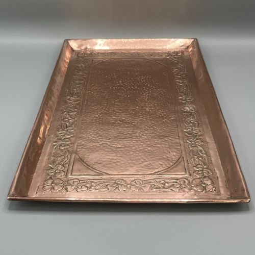 LARGE ART NOUVEAU PLANISHED COPPER TRAY C1900 - ADDITIONAL PHOTO 10