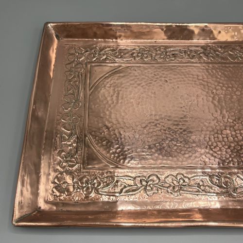 LARGE ART NOUVEAU PLANISHED COPPER TRAY C1900 - ADDITIONAL PHOTO 14