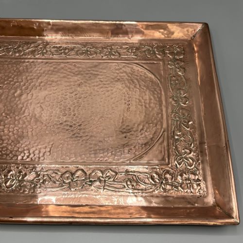 LARGE ART NOUVEAU PLANISHED COPPER TRAY C1900 - ADDITIONAL PHOTO 16