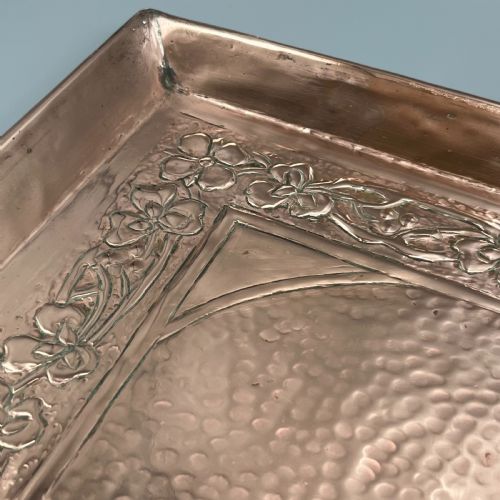 LARGE ART NOUVEAU PLANISHED COPPER TRAY C1900 - ADDITIONAL PHOTO 18