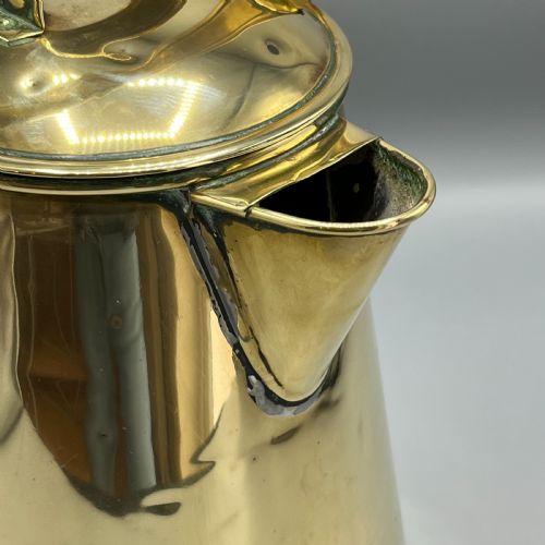 LARGE ANTIQUE VICTORIAN BRASS WATER JUG CARRIER CAN BY HENRY LOVERIDGE - ADDITIONAL PHOTO 10