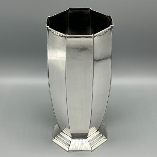Art Deco Christofle Gallia Silver Plated Footed Vase