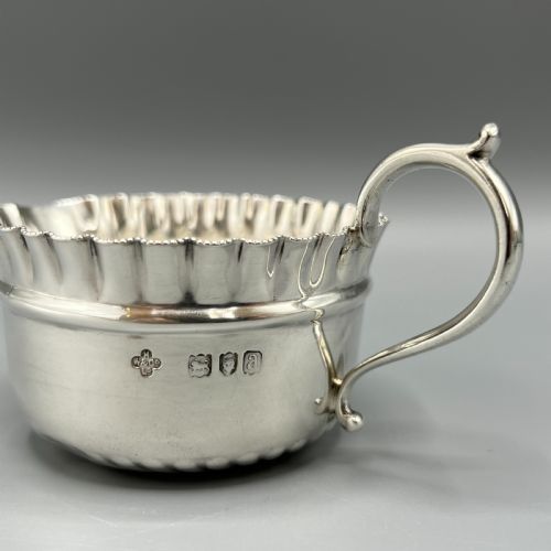 VICTORIAN SOLID STERLING SILVER CREAM JUG SUGAR BOWL SET - ADDITIONAL PHOTO 4