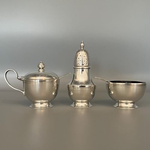 SILVER PLATED CONDIMENT SET BY ROBERTS BELK - ADDITIONAL PHOTO 2